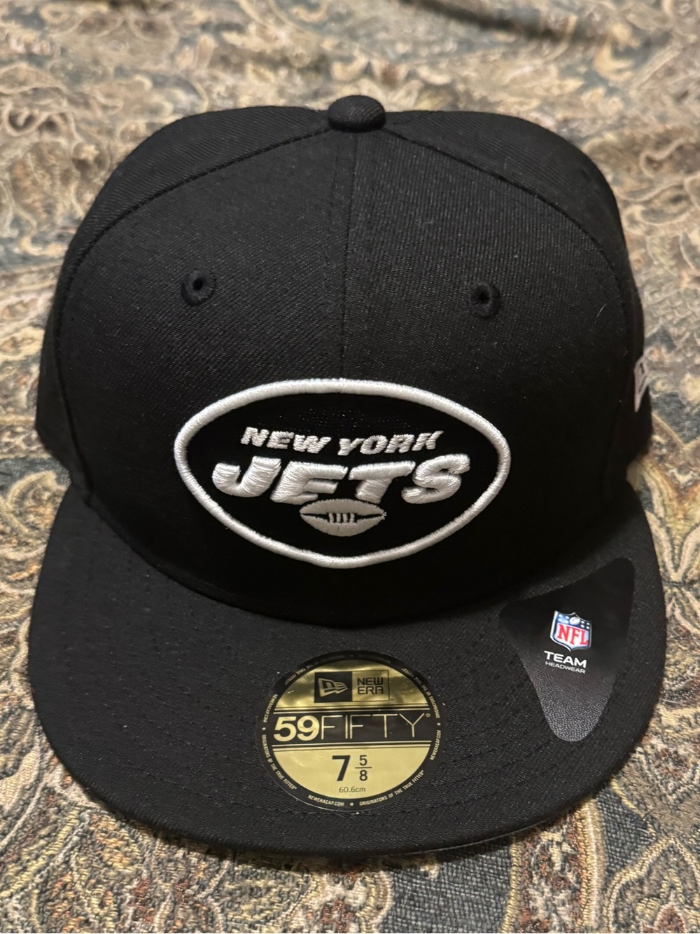 New New Era 59Fifty New York Jets Fitted Cap Size 7 5/8